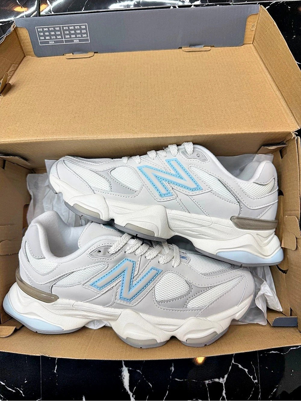 New Balance 9060 White Light Blue - Picture 2 of 2